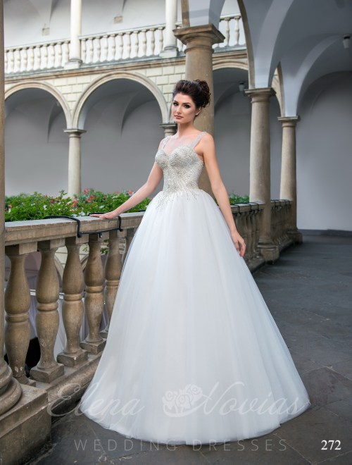 Wedding dress with a neckline model 272 272